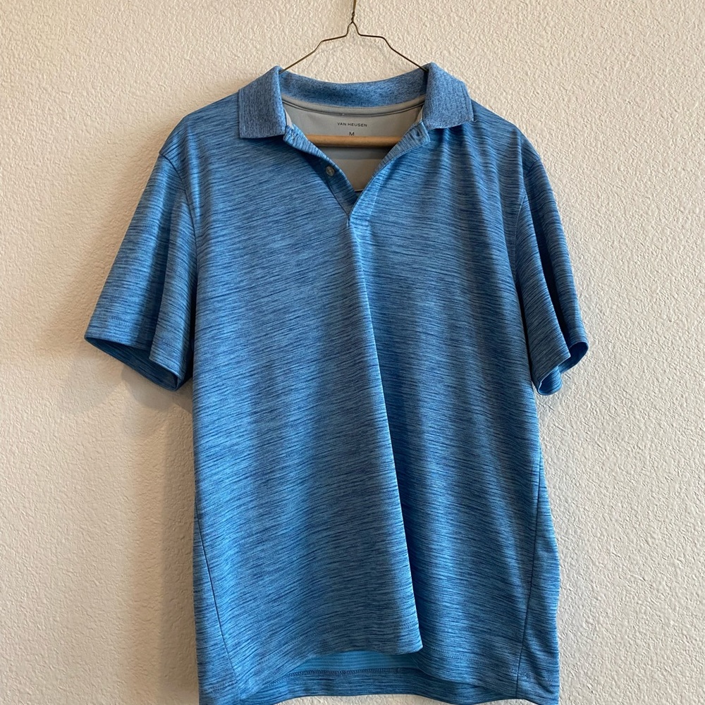 Blue polo shirt